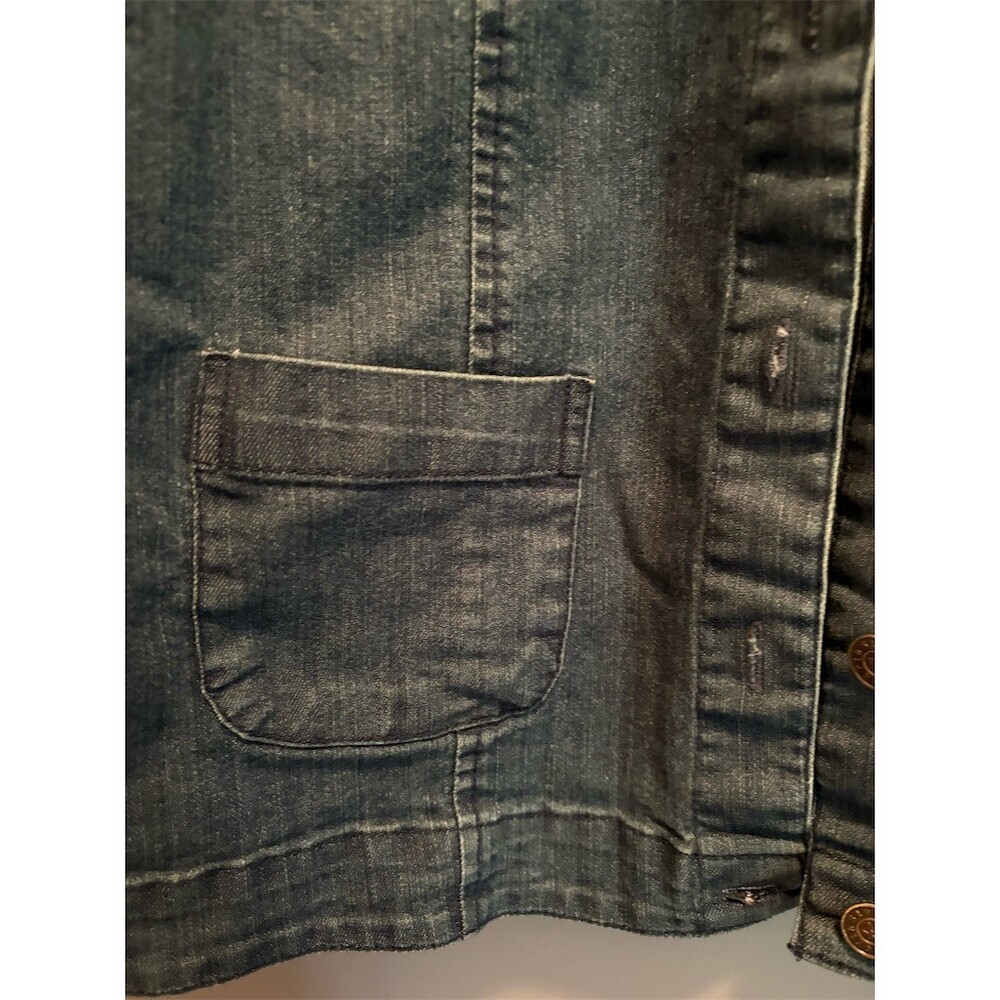 NorthStyle Denim Jacket Womens Size L Blue Lightweight Button Front - Picture 5 of 14